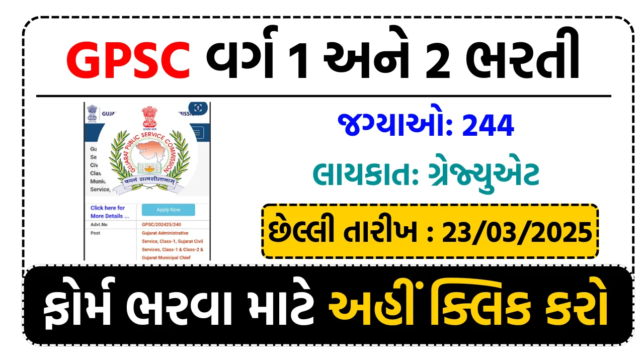 GPSC Class 1 & 2 Recruitment 2025